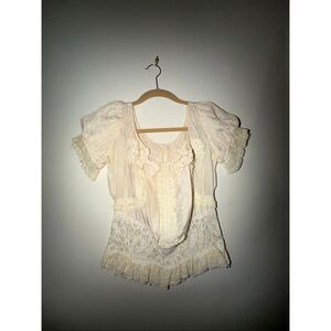 JILL STUART 100% silk size S top blouse cream